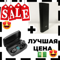 Комплект: портативное зарядное устройство power bank + наушники Air J16 TWS Original