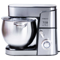 Міксер стаціонарний Sokany SK-624 з чашею 13 л і трьома насадками, сталь
