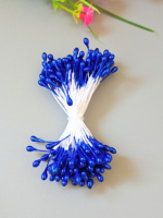 Тычинка 3 мм / синий / 95-98 шт / глянец двусторонняя