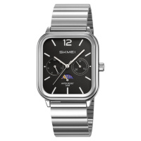 Чоловічий годинник Skmei 2509SIBK Silver-Black зі сталевим браслетом та хронографом