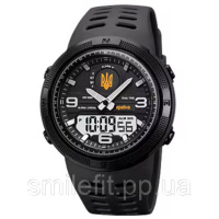 Годинник наручний чоловічий SKMEI 5561/1655BKWT, спортивний, Чоловічий армійський водостійкий тактичний годинник