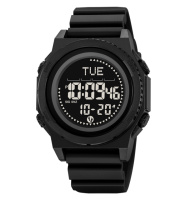 Чоловічий тактичний годинник Skmei 2626BK Black з компасом, крокоміром та водозахистом 5 ATM