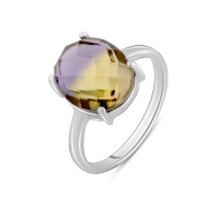 Серебряное кольцо CatalogSilver с аметрином nano 3.388ct, вес изделия 2,42 гр (2088417) 17.5 размер