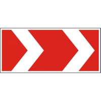 Дорожный знак 1.4.4 - Направление поворота. Предупреждающие знаки. ДСТУ 4100:2002-2014