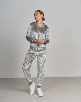 Комплект зі штанами і кофтою на застібці - мармуровий велюр  S, M, L, XL