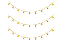 Игрушка елочная золотая бусы «Колокольчик» 20мм х 2.7м (116390)