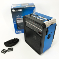 Радиоприемник GOLON RX-9100 USB+SD Радио с фонарем, Ретро радиоприемник, Fm передатчик. Цвет: синий