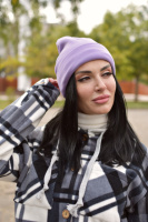 Жіноча зимова шапка на флісі Ліловий