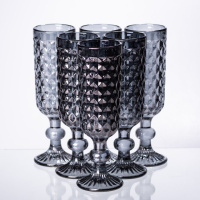 Набор бокалов для шампанского 6 штук по 160 (мл) Серый HP-19-115