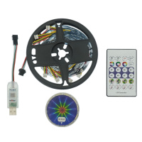 LED звезда USB RGB 5V, IP 20, 10 полос по 0,5м (5м), с Bluetooth и пультом, на самоклейке