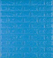 Самоклеющаяся декоративная 3D панель под синий кирпич 700x770x7 мм
