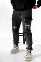 Джинси чоловічі дтф стильні весна літо із малюнком