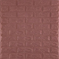3D панель самоклеющаяся 700х770х7мм кирпич Баклажан-кофе (018-7) SW-00000045