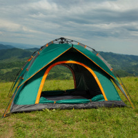 Намет автоматичний на 2-4 особи 200*230*130 см двошаровий, зелений