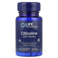 Цитиколін, 500 мг порції, Citicoline (CDP Choline), Life Extension, 60 вегетаріанських капсул