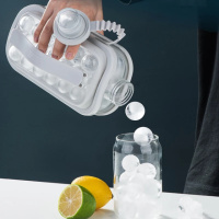 Портативна силіконова форма для льоду пляшка 2 в 1 ICE CUBE TRAY Білий