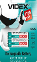 Акумулятор VIDEX Rechargeable R-03 1100mAh 1.2V (HR03, size AAA, NiMN)