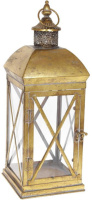 Подсвечник-фонарь декоративный «Cornel» 18.5х18.5х49см, золото антик