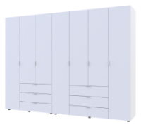 Комплект шкафов для одежды Doros Гелар (2 шт.) 271,2х49,5х203,4 см Белый (DRS-011172)