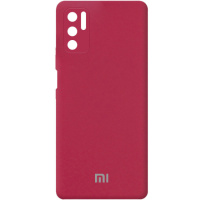 Чохол Silicone Cover Full Camera (AA) для Xiaomi Redmi Note 10 5G / Poco M3 Pro (Червоний / Rose Red) - купити в SmartEra.ua