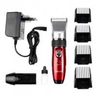 Машинка для стрижки волос Gemei/Geemy GM-6001 + аккумулятор Красная