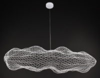 Люстра светодиодная подвесная LED светильник для квартиры на потолок лэд 27663 Белый 25-200х42х80 см.