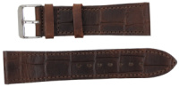 Ремінець для годинника під крокодила зі шкіри Mykhail Ikhtyar Ш22 мм коричневий