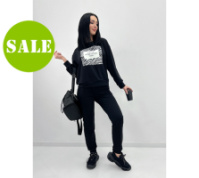 Трикотажний спортивний костюм з принтом «Condor» оптом | Батал | Розпродаж моделі