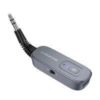 Bluetooth-ресивер BOROFONE BC51 Clear way AUX BT audio receiver/transmitter Metal Grey (6941991117305)
