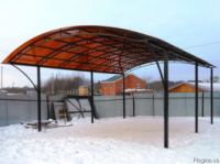 Навесы для машин Кривой Рог. Односкатный навес. Двускатный