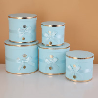 Коробка цилиндр/ 5 в 1 / голубой