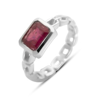Серебряное кольцо CatalogSilver с натуральным рубином 2.106ct, вес изделия 3,58 гр (2167150) 18 размер