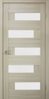 Двері міжкімнатні OMiC 5-й елемент Доміно ПО G ПВХ Дуб білений скло сатин АКЦІЯ!