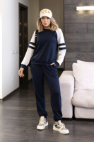 Прогулянковий костюм у спортивному стилі «Marvin» | Норма і батал Темно-синій, 54-56
