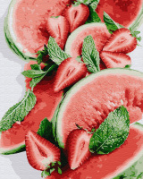 Картина за номерами «Кавун та полуниця» 40х50см