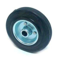 Колесо для тачок та платформ (лита гума) (125mm, маточина 40mm, під вісь 16mm) ELIT