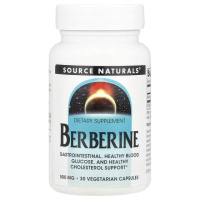 Берберін, 500 мг, Berberine, Source Naturals, 30 вегетаріанських капсул