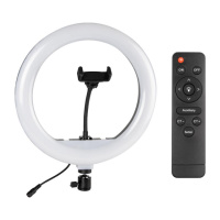 Кільцева LED лампа AL-390 (1 крепл.тел.) (пульт) (упр.на дроті) (220V) (39см)