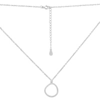 Серебряное колье CatalogSilver с фианитами, вес изделия 2,1 гр (2186984) 450500 размер
