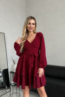 Коктейльна Сукня Букле Волани 24110 Бордова