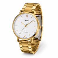 Жіночий годинник Casio LTP-VT01G-7B класичний золотистий з білим циферблатом