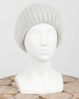 Жіноча зимова світло-сіра шапка