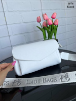 Три відділення. Білий - стильний клатч — сучасна класика з акцентом на комфорт, стиль і практичність (0574)