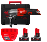 Ножиці висічні по металу акумуляторні безщіткові MILWAUKEE, M12 FNB16-402X (зарядний пристрій С12 С, 2 акумулятори М12 В4 4Аг, п