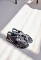 Чоловічі сандалі шкіра натуральна чорні 7mag-01ch