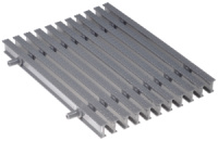 Переливна решітка Aquaviva KP HKE08-G Classik із подвійним з'єднанням 295x22 мм (сіра)