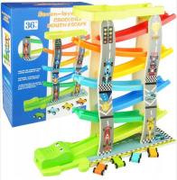 Гоночний трек гірка Швидкісний спуск 7 поверхів, 4 машинки