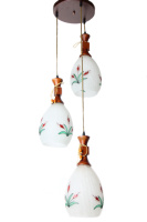 Деревянная Люстра SVLIGHT трехламповая 2227/3