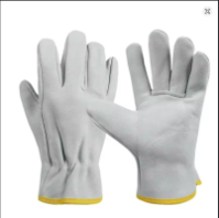 Чоловічі робочі рукавички м'які коров'ячі шкіряні для зварювання водійські полювання водіння ферма сад зварювання безпеки захист м