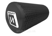 Масажний ролик EasyFit Foam Roller 30 см Чорний